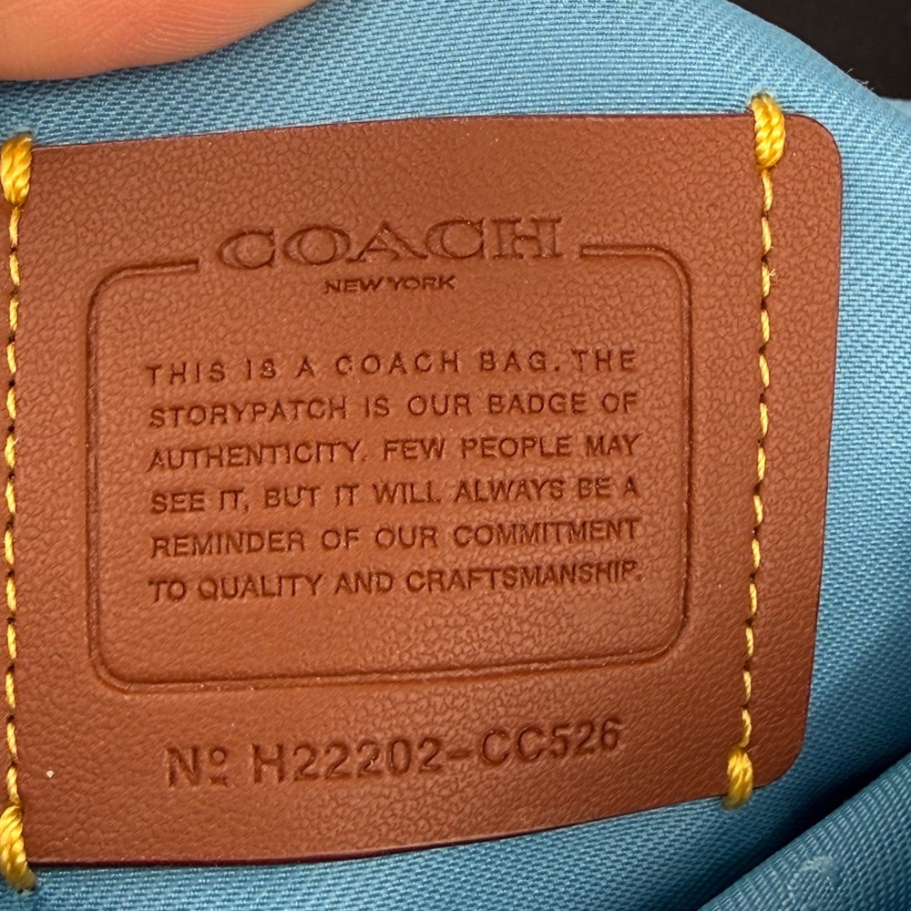 Coach Kitt Messenger Bag Blue Crossgrain Leather Women's Crossbody - Picture 7 of 11